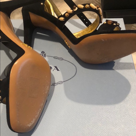 Authentic Prada sandals gently used size 7 - Picture 4 of 5